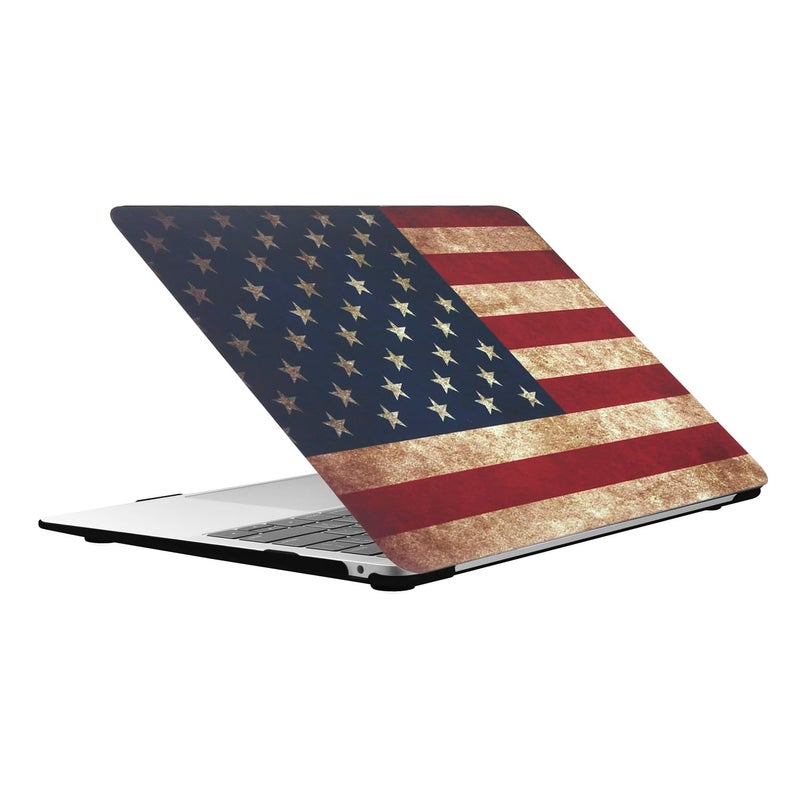 UESWILL Hard Case Cover Compatible with 2022 2021 2020 2019 2018 MacBook Air 13 inch M1 with Retina Display & Touch ID Model M1 A2337 A2179 A1932 + Microfiber Cloth, US Flag - Image 4